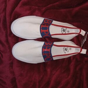 Beverly Hills Polo Club White and Red Athletic Shoes